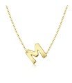 Silver Initial Letter Necklace M SPE-5553